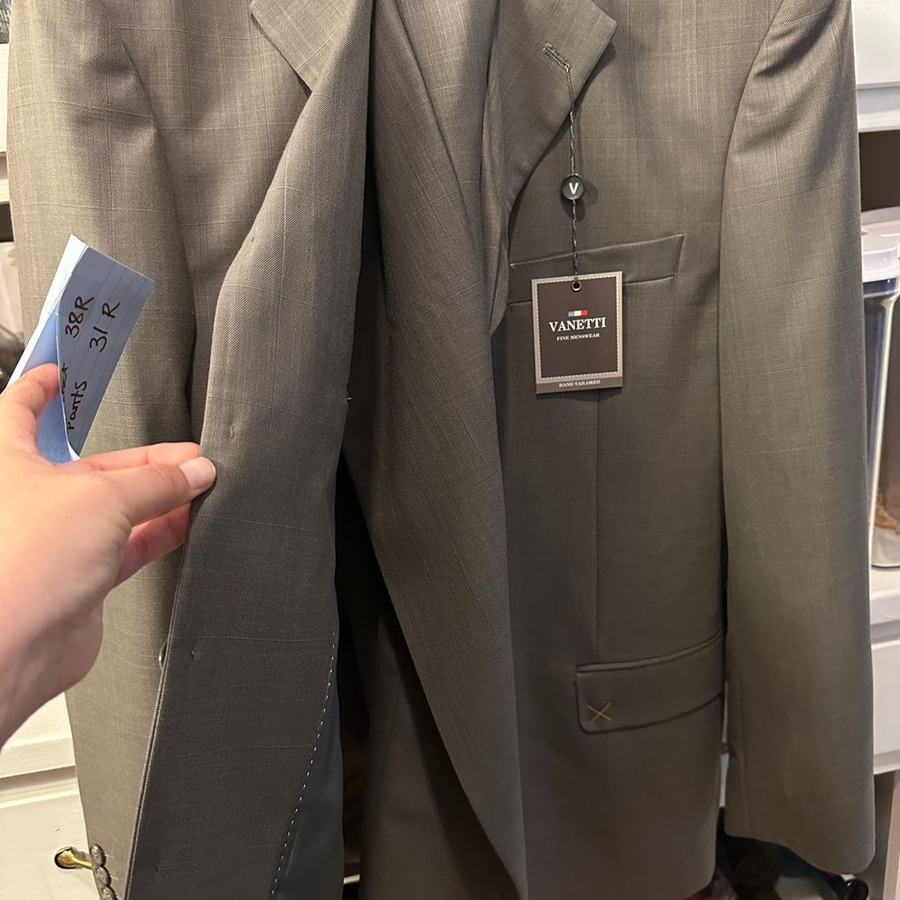 Italian Gray Suit NWT
